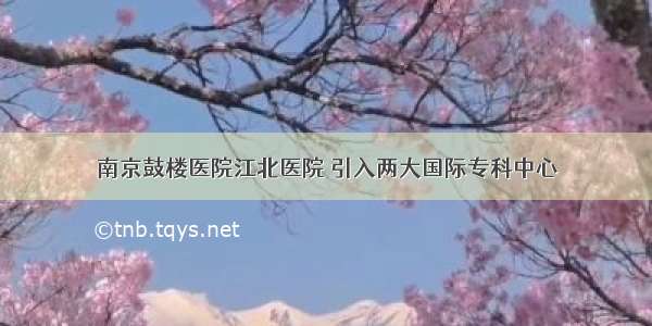 南京鼓楼医院江北医院 引入两大国际专科中心