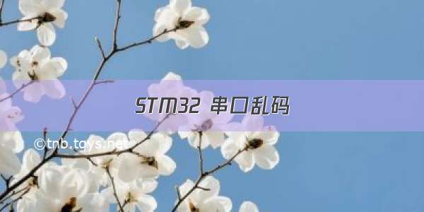 STM32 串口乱码