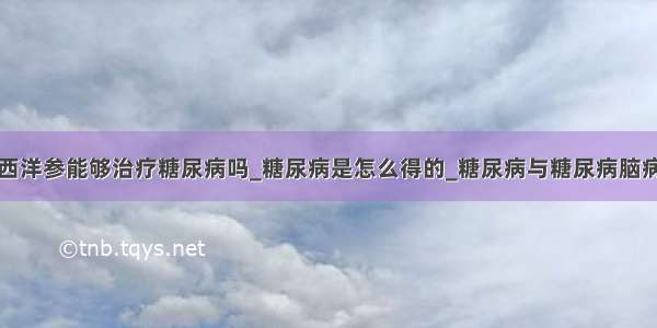 西洋参能够治疗糖尿病吗_糖尿病是怎么得的_糖尿病与糖尿病脑病