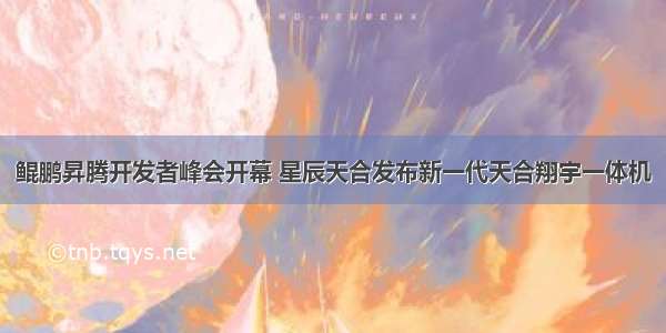 鲲鹏昇腾开发者峰会开幕 星辰天合发布新一代天合翔宇一体机