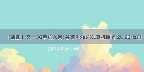 【旗舰】又一5G手机入网| 谷歌Pixel4XL真机曝光 2K 90Hz屏