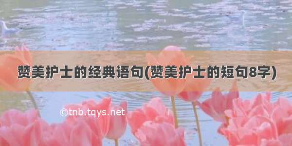 赞美护士的经典语句(赞美护士的短句8字)