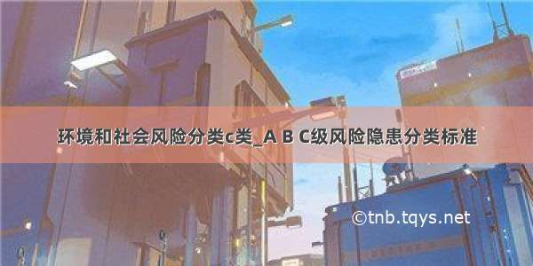 环境和社会风险分类c类_A B C级风险隐患分类标准