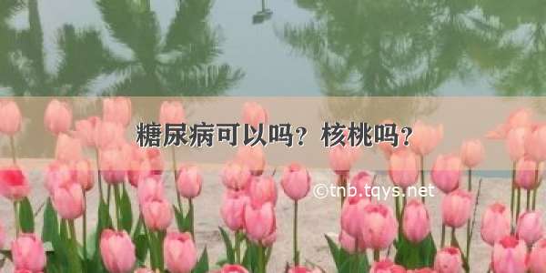 糖尿病可以吗？核桃吗？