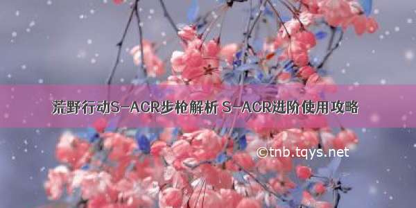 荒野行动S-ACR步枪解析 S-ACR进阶使用攻略