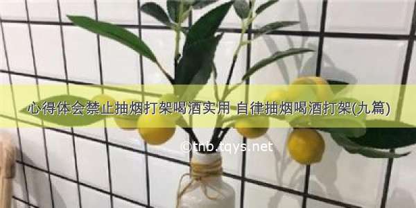 心得体会禁止抽烟打架喝酒实用 自律抽烟喝酒打架(九篇)