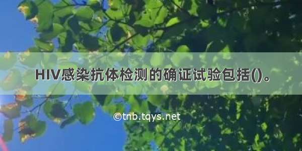 HIV感染抗体检测的确证试验包括()。