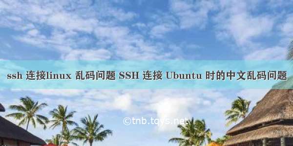 ssh 连接linux 乱码问题 SSH 连接 Ubuntu 时的中文乱码问题