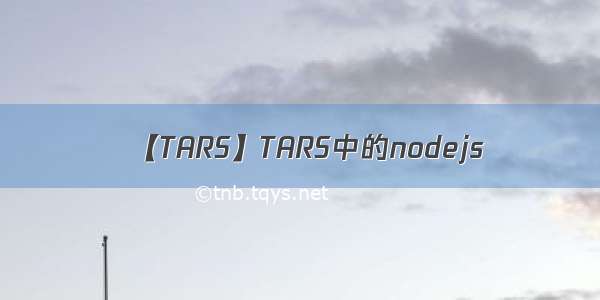 【TARS】TARS中的nodejs