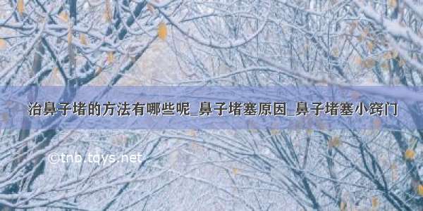 治鼻子堵的方法有哪些呢_鼻子堵塞原因_鼻子堵塞小窍门