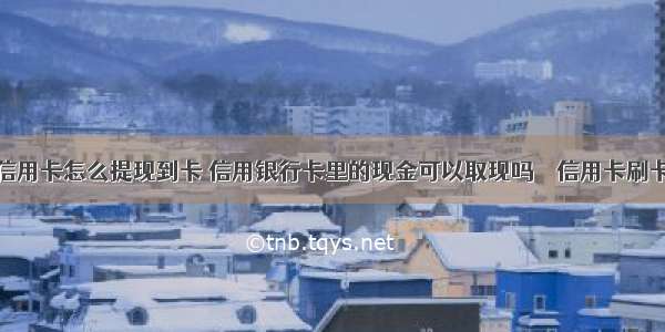 信用社信用卡怎么提现到卡 信用银行卡里的现金可以取现吗 – 信用卡刷卡 – 前端