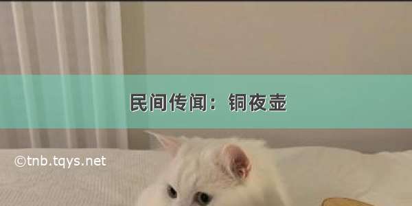 民间传闻：铜夜壶