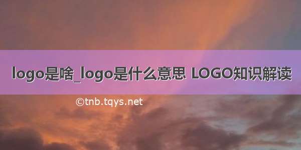 logo是啥_logo是什么意思 LOGO知识解读