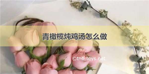 青橄榄炖鸡汤怎么做