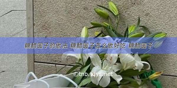 糖醋圆子的做法 糖醋圆子怎么做好吃 糖醋圆子