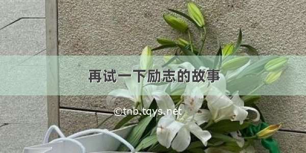 再试一下励志的故事