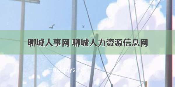 聊城人事网 聊城人力资源信息网