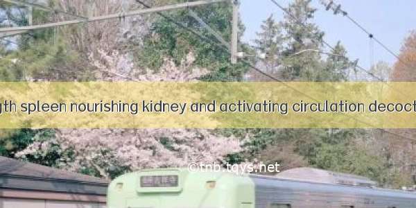 健脾补肾活血方 Strength spleen nourishing kidney and activating circulation decoction英语短句 例句大全