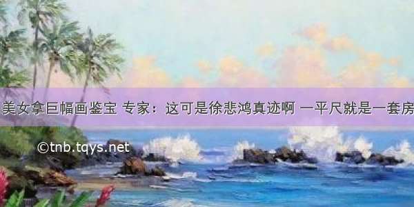 美女拿巨幅画鉴宝 专家：这可是徐悲鸿真迹啊 一平尺就是一套房