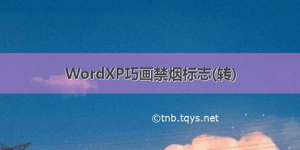 WordXP巧画禁烟标志(转)