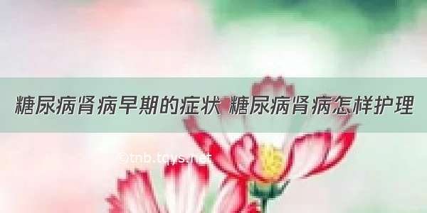 糖尿病肾病早期的症状 糖尿病肾病怎样护理