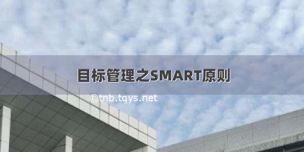 目标管理之SMART原则