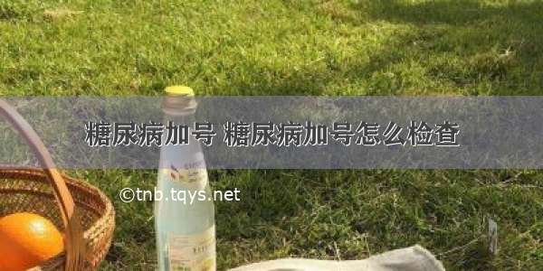 糖尿病加号 糖尿病加号怎么检查