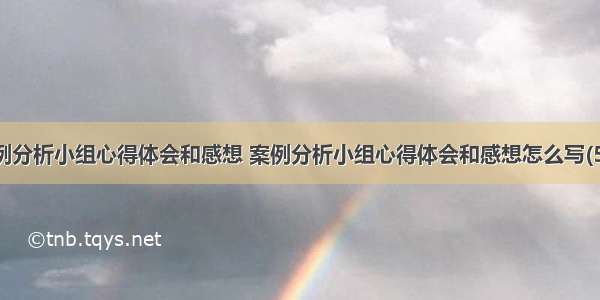 案例分析小组心得体会和感想 案例分析小组心得体会和感想怎么写(5篇)