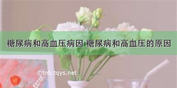 糖尿病和高血压病因 糖尿病和高血压的原因