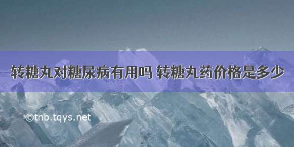 转糖丸对糖尿病有用吗 转糖丸药价格是多少