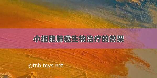 小细胞肺癌生物治疗的效果