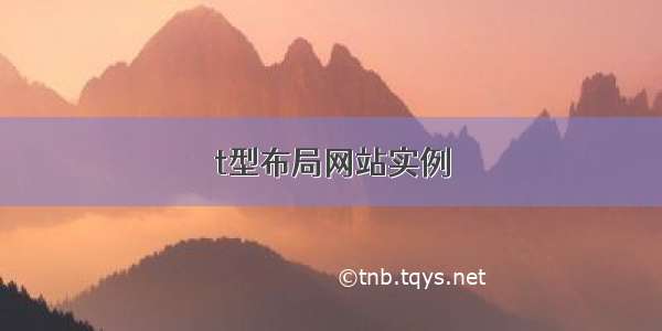 t型布局网站实例