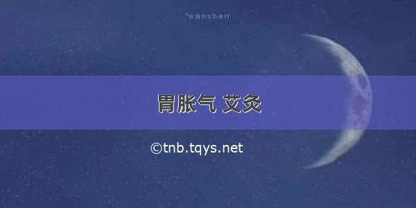 胃胀气 艾灸