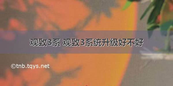 观致3系 观致3系统升级好不好