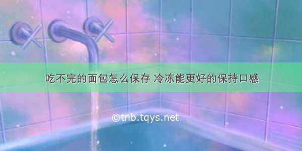 吃不完的面包怎么保存 冷冻能更好的保持口感