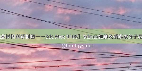 【无机纳米材料科研制图——3ds Max 0108】3dmax细胞及磷脂双分子层细胞建模