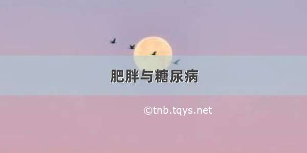 肥胖与糖尿病