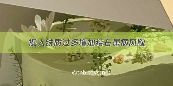 摄入铁质过多增加结石患病风险