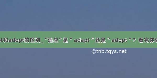 adapt和adopt的区别_“适应”是“ adapt ”还是“ adopt ”？看完你就会了