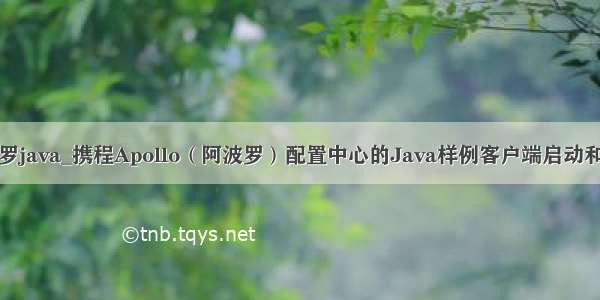 阿波罗java_携程Apollo（阿波罗）配置中心的Java样例客户端启动和调试