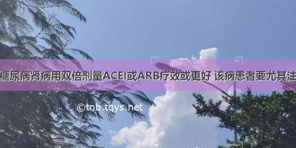 新指南 | 糖尿病肾病用双倍剂量ACEI或ARB疗效或更好 该病患者要尤其注意防晕厥