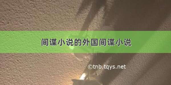 间谍小说的外国间谍小说