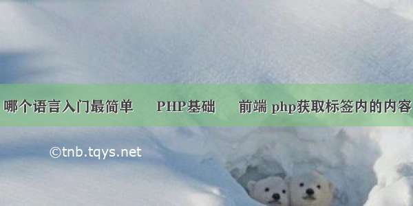 哪个语言入门最简单 – PHP基础 – 前端 php获取标签内的内容