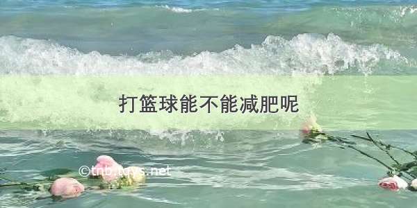 打篮球能不能减肥呢