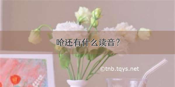 呛还有什么读音？