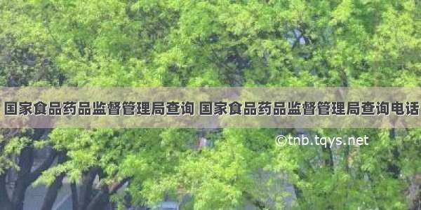 国家食品药品监督管理局查询 国家食品药品监督管理局查询电话