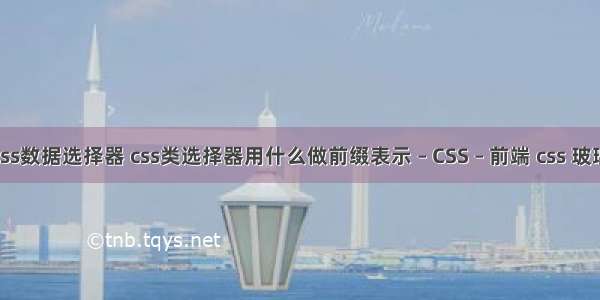 css数据选择器 css类选择器用什么做前缀表示 – CSS – 前端 css 玻璃