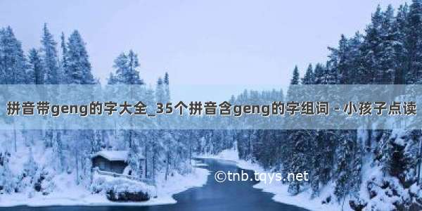 拼音带geng的字大全_35个拼音含geng的字组词 - 小孩子点读