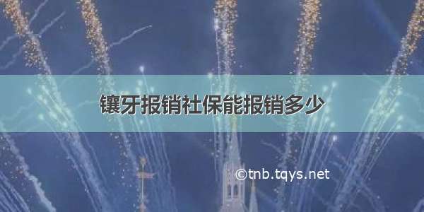 镶牙报销社保能报销多少