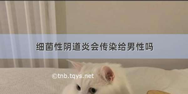 细菌性阴道炎会传染给男性吗